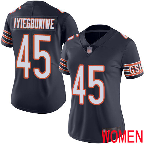 Chicago Bears Limited Navy Blue Women Joel Iyiegbuniwe Home Jersey NFL Football #45 Vapor Untouchable